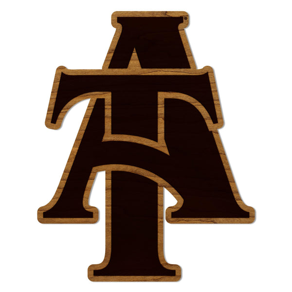 NCAT Aggies on State Wall Hanging - Crafted from Cherry or Maple Wood