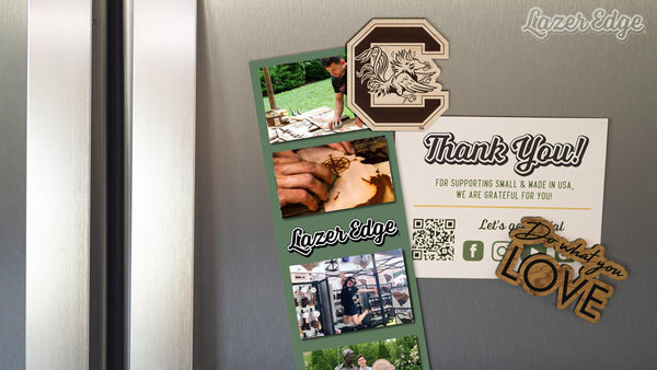 University of South Carolina Block C Gamecock Magnet - Crafted from Cherry or Maple Wood - USC Gamecocks