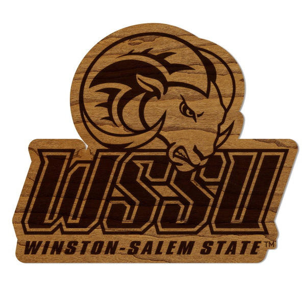 Winston Salem State University Rams Magnet - Crafted from Cherry or Maple Wood - Winston Salem State University Rams