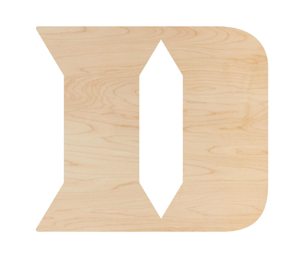 Duke University Iron D Wall Hanging - Crafted from Cherry and Maple Wood - Duke Blue Devils