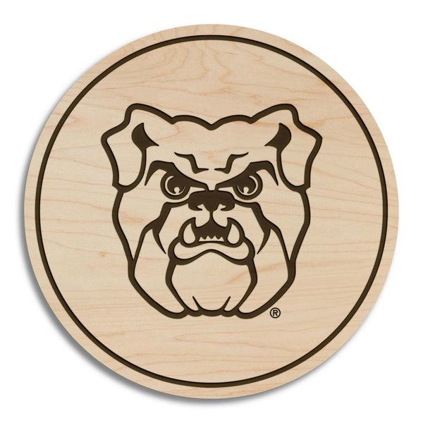 Butler University Bulldog Coaster – Crafted from Cherry or Maple Wood – Butler Bulldogs