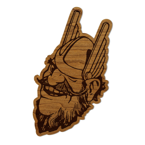 University of Idaho Vandal Joe Cutout Wall Hanging - Crafted from Cherry and Maple Wood - University of Idaho Vandals