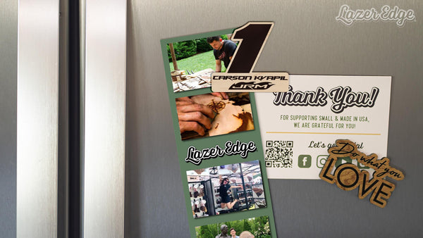 Carson Kvapil #1 Wooden Magnet | Crafted from Cherry and Maple Wood | Made in USA | Officially Licensed by JR Motorsport
