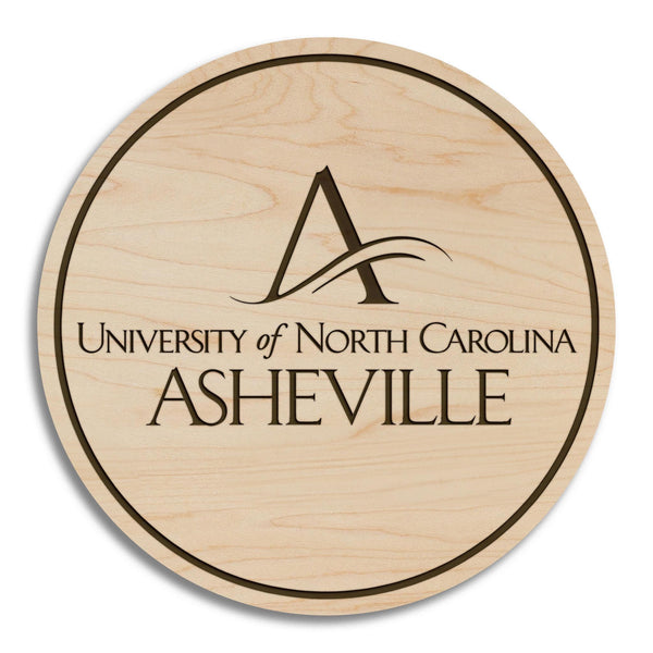 University of North Carolina Asheville Wordmark Coaster – Crafted from Cherry or Maple Wood