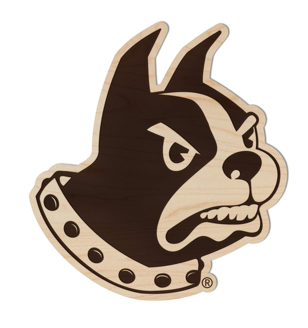 Wofford College Terrier Magnet - Crafted from Cherry or Maple Wood - Wofford College