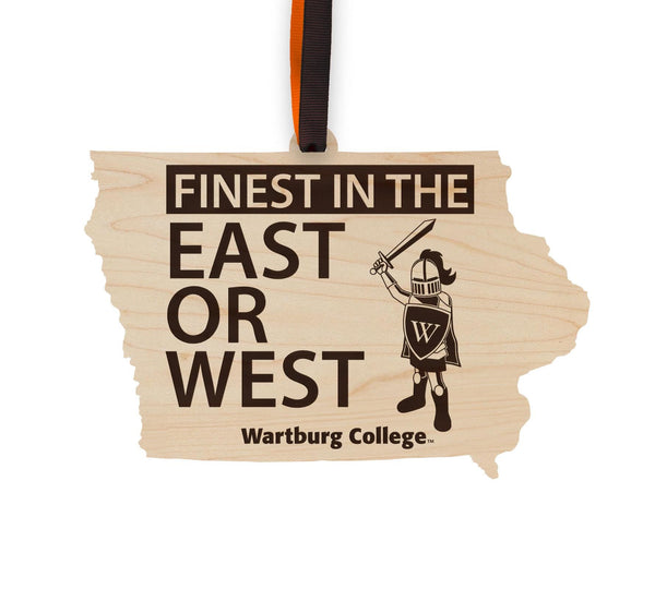 Wartburg College Knights Ornament – Crafted from Cherry or Maple Wood – Wartburg College