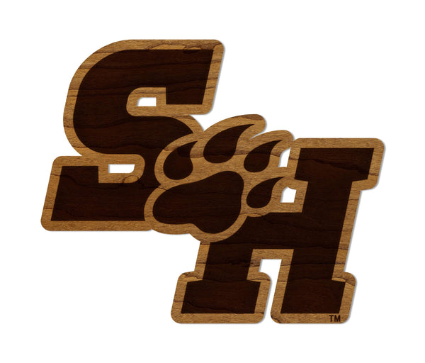 Sam Houston State University Bearkat Magnet - Crafted from Cherry or Maple Wood - Sam Houston Bearkats