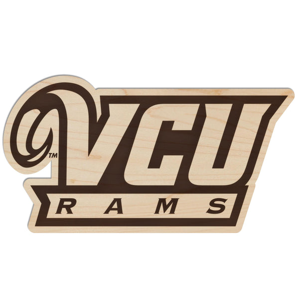Virginia Commonwealth University Initials Magnet - Crafted from Cherry or Maple Wood - VCU Rams