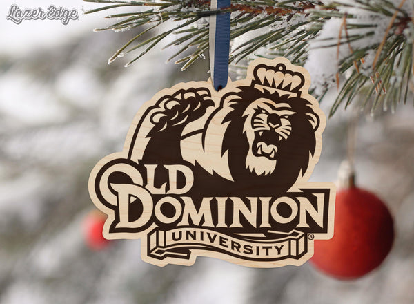 Old Dominion University Ornament Monarch Ornament – Crafted from Cherry and Maple Wood – Old Dominion Monarchs