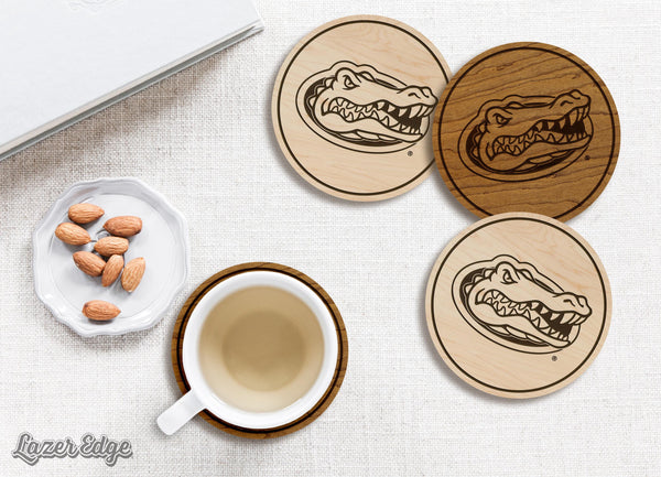 University of Florida Gators Coaster – Crafted from Cherry or Maple Wood – Florida Gators