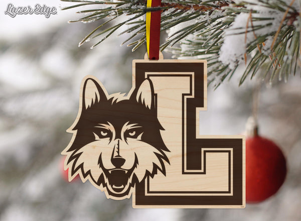 Loyola-Chicago Ramblers Ornament – Crafted from Cherry and Maple Wood – Loyola University Chicago
