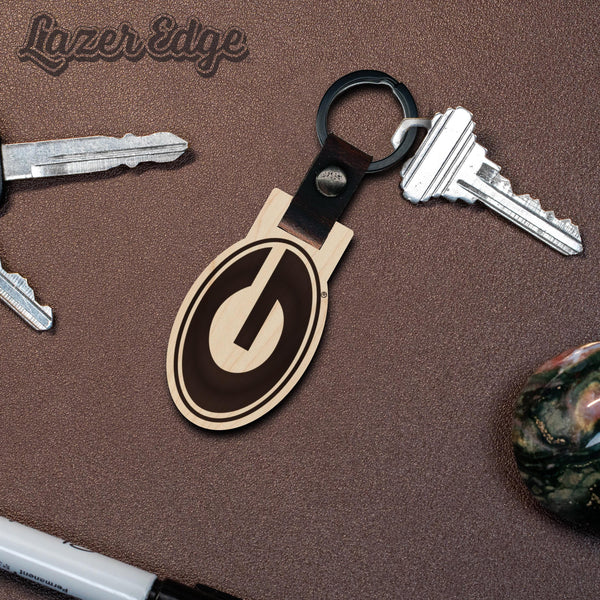 Georgia Athletic G Wooden Keychain – Crafted from Cherry or Maple Wood