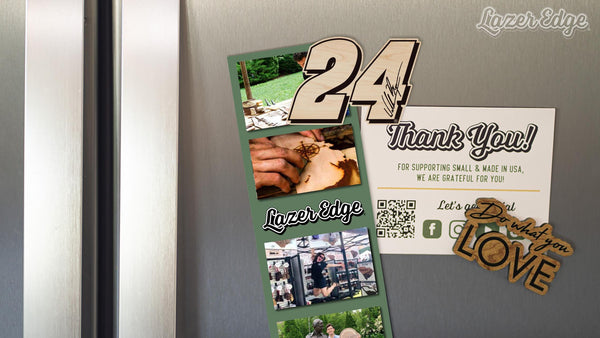 William Byron #24 Wooden Magnet | Crafted from Cherry and Maple Wood | Made in USA | Officially Licensed by Hendrick Motorsport