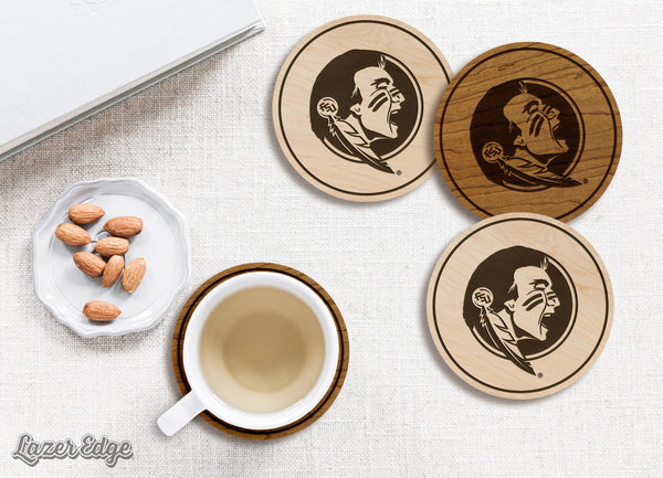 Florida State University Seminoles Coaster – Crafted from Cherry or Maple Wood – Florida State Seminoles