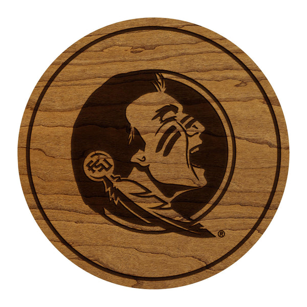 Florida State University Seminoles Coaster – Crafted from Cherry or Maple Wood – Florida State Seminoles