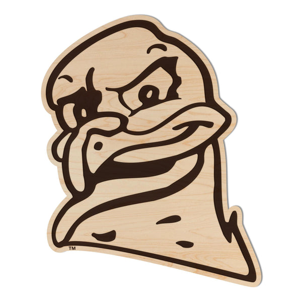 Virginia Tech Hokie Head Wall Hanging - Crafted from Cherry and Maple Wood - Virginia Tech Hokies