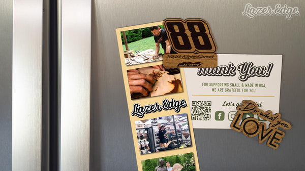 Rajah Kirby Caruth #88 Wooden Magnet | Crafted from Cherry and Maple Wood | Made in USA | Officially Licensed by JR Motorsport