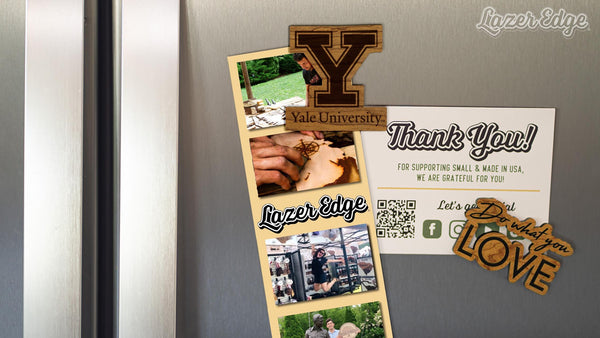 Yale University Athletic Y Magnet - Crafted from Cherry or Maple Wood - Yale Bulldogs