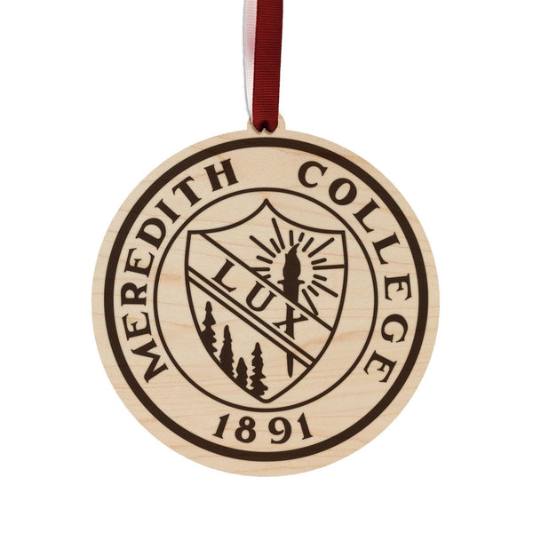 Meredith College Seal Ornament – Crafted from Cherry and Maple Wood –  Meredith College Avenging Angels