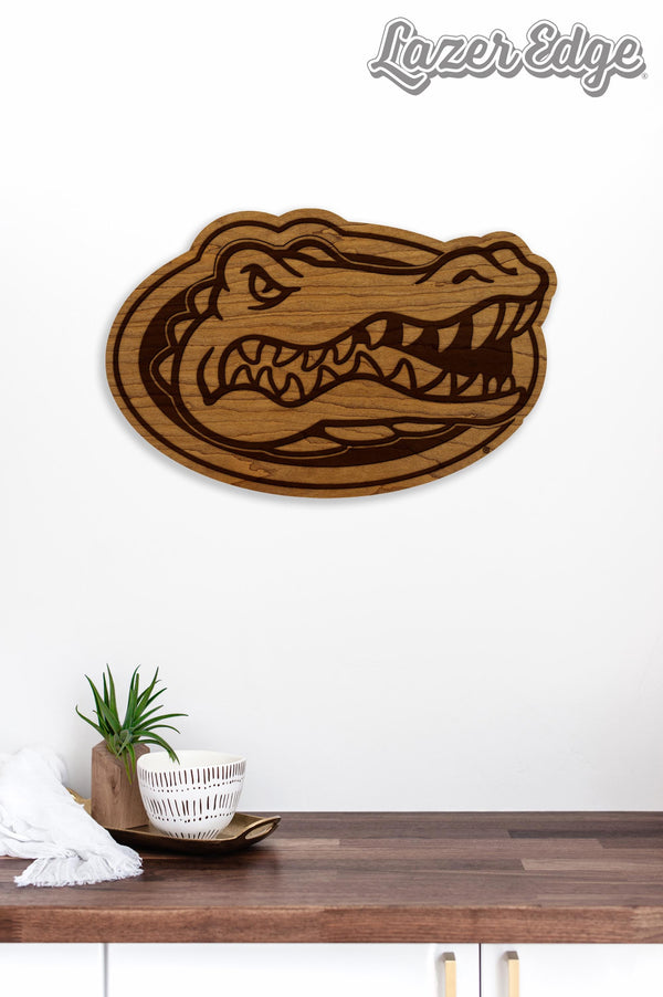 University of Florida Gators Cutout Wall Hanging - Crafted from Cherry and Maple Wood - Florida Gators