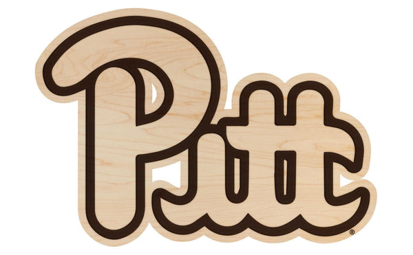 University of Pittsburgh Pitt Script Wall Hanging – Crafted from Cherry and  Maple Wood - Pitt Panthers