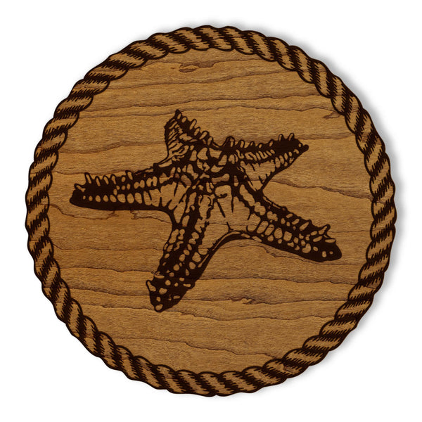 Starfish Coaster - Crafted from Cherry or Maple Wood