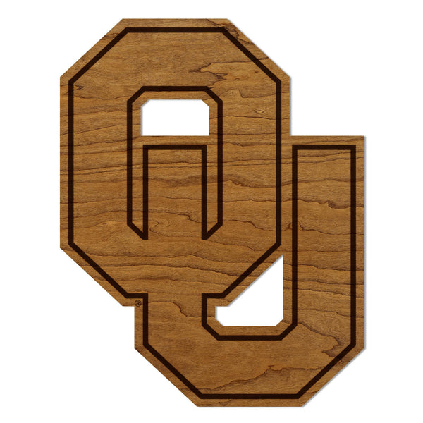 Oklahoma University OU Wall Hanging - Crafted from Cherry or Maple Wood - Oklahoma Sooners