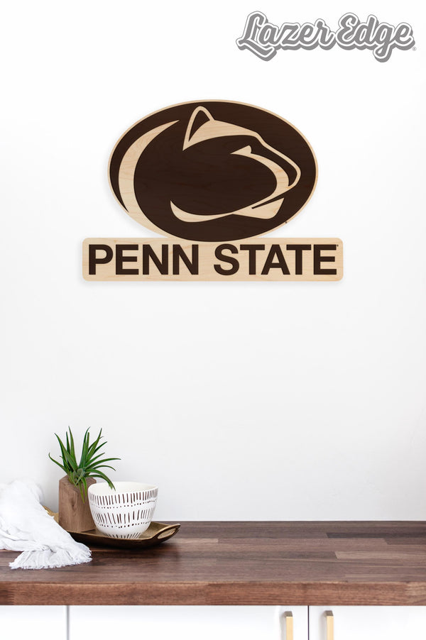 Penn State Nittany Lions Wall Hanging – Crafted from Cherry and  Maple Wood - Penn State Nittany Lions