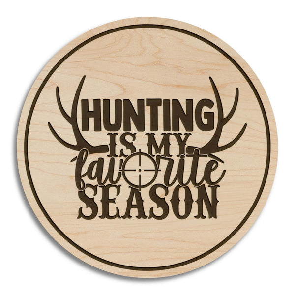 Hunting is my Favorite Season Coaster – Crafted from Cherry or Maple Wood
