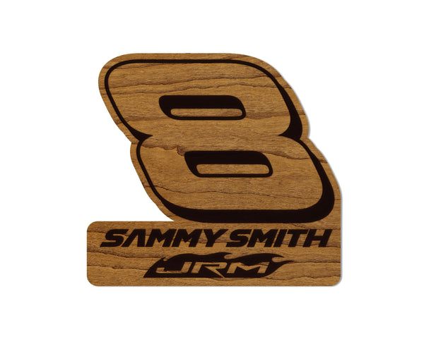 Sammy Smith #8 Wooden Magnet | Crafted from Cherry and Maple Wood | Made in USA | Officially Licensed by JR Motorsport