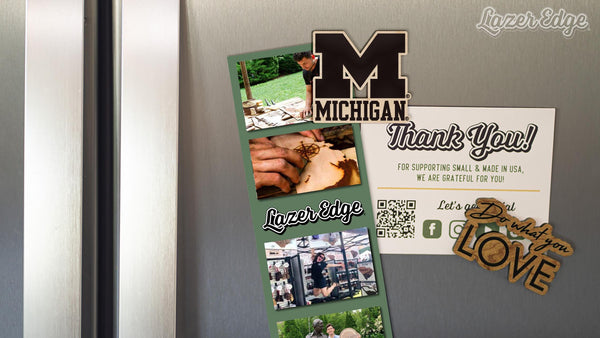 University of Michigan Magnet - Crafted from Cherry or Maple Wood