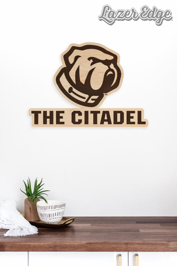 The Citadel Bulldog Wall Hanging – Crafted from Cherry and  Maple Wood - The Citadel Cadets