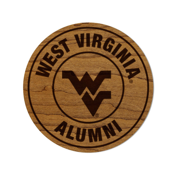 West Virginia University Alumni Magnet - Crafted from Cherry or Maple Wood - West Virginia Mountaineers
