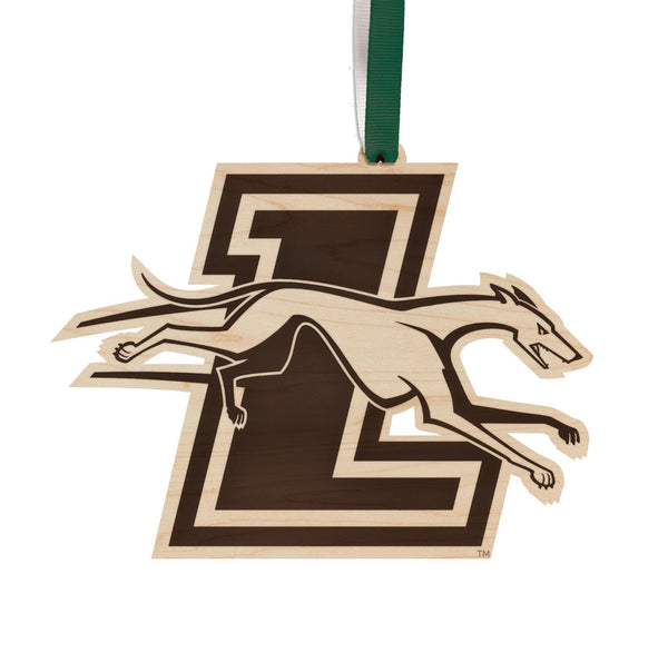 Loyola-Maryland Greyhounds Ornament – Crafted from Cherry or Maple Wood – Loyola Greyhounds