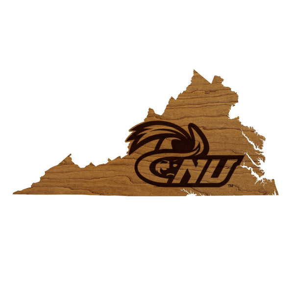 Christopher Newport University Secalt on State Wall Hanging - Crafted from Cherry and Maple Wood - CNU Captains
