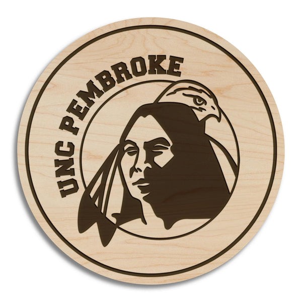 University of North Carolina Pembroke Braves Coaster - Crafted from Cherry or Maple Wood - UNC Pembroke Braves