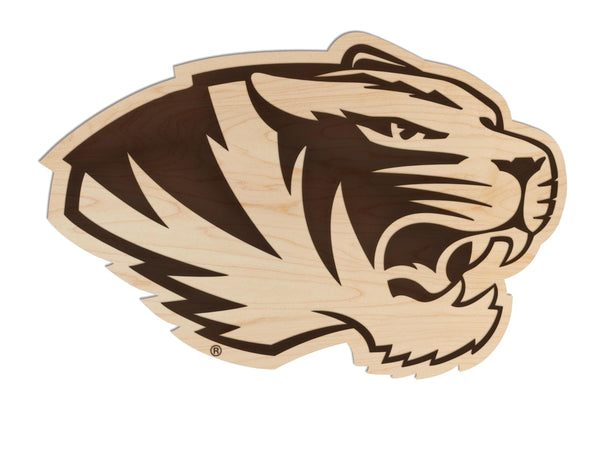 University of Missouri Tiger Logo Wall Hanging – Crafted from Cherry and  Maple Wood - Missouri Tigers