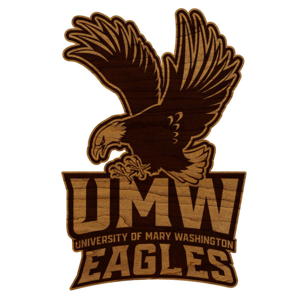 University of Mary Washington Eagles Wall Hanging - Crafted from Cherry and Maple Wood - University of Mary Washington Eagles