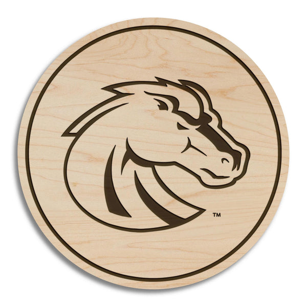 Boise State University Broncos Coaster – Crafted from Cherry or Maple Wood – Boise State Broncos
