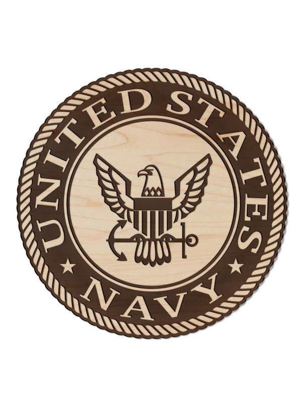 United States Navy Seal Magnet - Crafted from Cherry or Maple Wood
