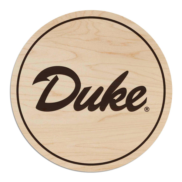 Duke Blue Devils Duke Wordmark Coaster– Crafted from Cherry or Maple Wood – Duke University