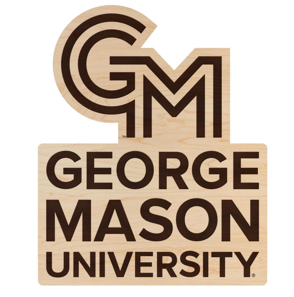 George Mason University Logo Wall Hanging - Crafted from Cherry and Maple Wood - George Mason Patriots