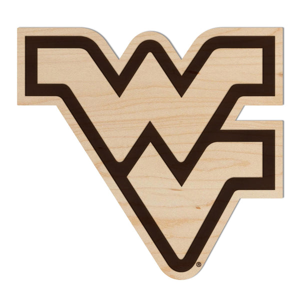 West Virginia University Flying WV Wall Hanging - Crafted from Cherry and Maple Wood - West Virginia Mountaineers