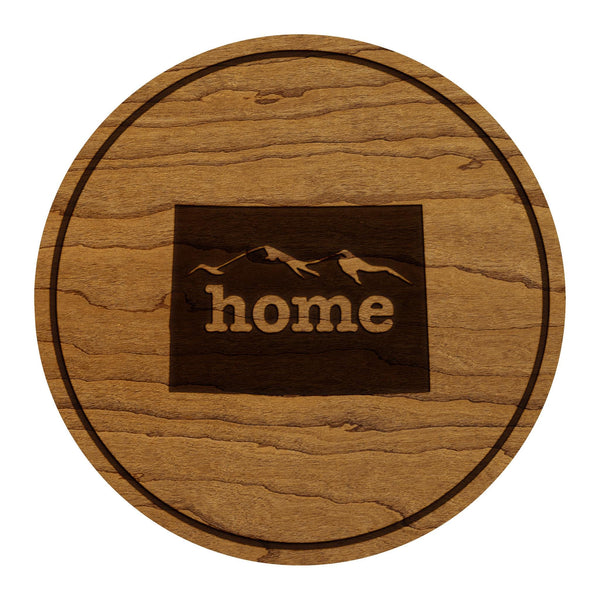 Colorado Home State Map Coaster - Crafted from Cherry or Maple Wood