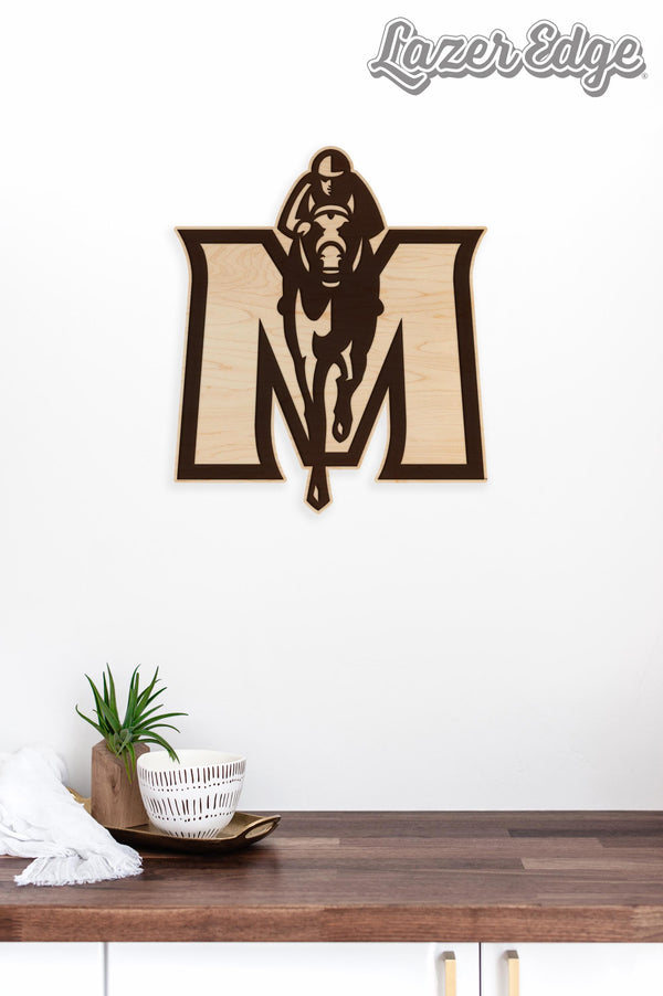 Murray State University Logo Cutout Wall Hanging - Crafted from Cherry or Maple Wood - Murray State Racers