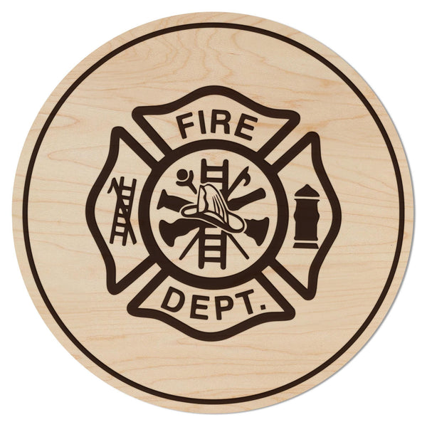 Fire Department Maltese Cross Coaster – Crafted from Cherry or Maple Wood