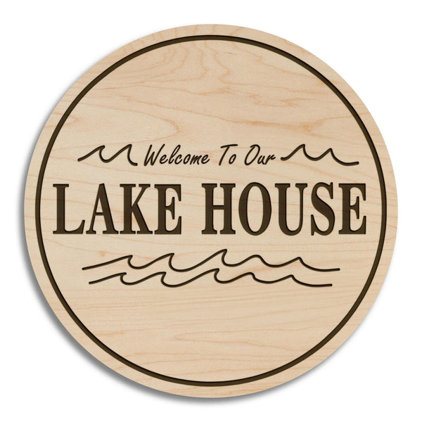 Welcome To Our Lake House Coaster – Crafted from Cherry or Maple Wood