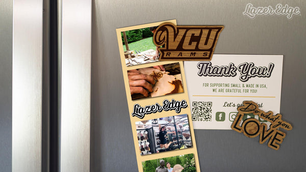 Virginia Commonwealth University Initials Magnet - Crafted from Cherry or Maple Wood - VCU Rams