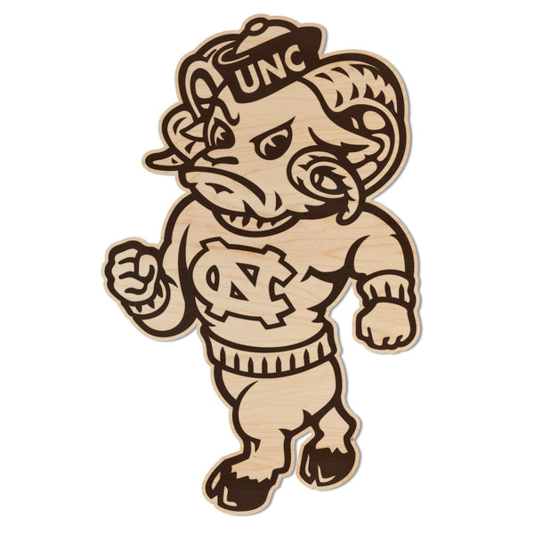 University of North Carolina Strutting Ramses Wall Hanging – Crafted from Cherry and  Maple Wood - UNC Tarheels