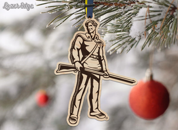 West Virginia University Mountaineer Cutout Ornament – Crafted from Cherry and Maple Wood – West Virginia Mountaineers